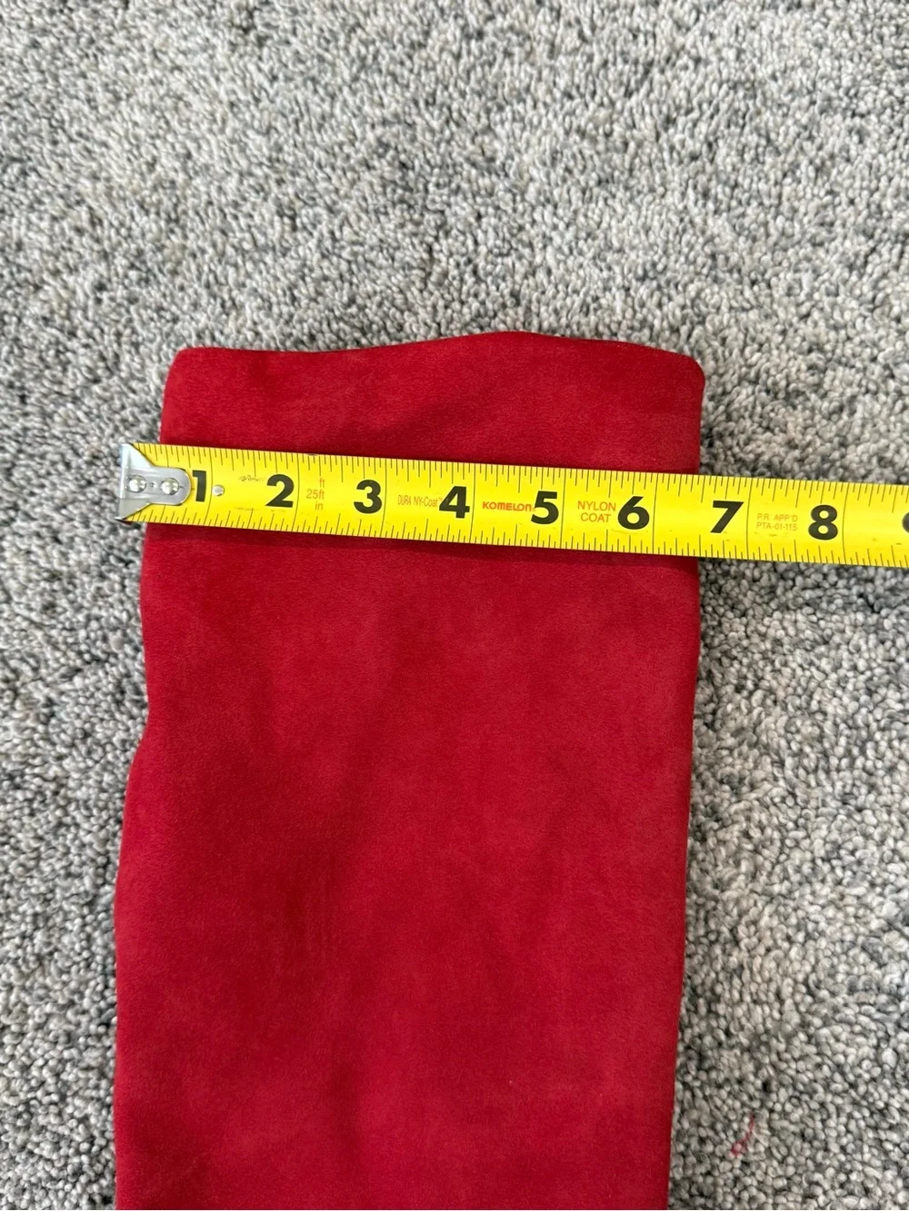 Stuart Weitzman Red Knee High Flat Suede Boots Tall Slouchy Women’s US 6.5 M